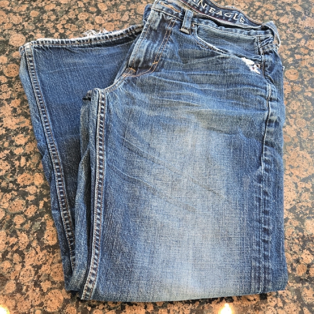American Eagle Outfitters Men's Bootcut Jeans - Classic Blue